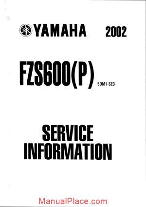 yamaha fazer fzs600 p 2002 supplementary service manual page 1