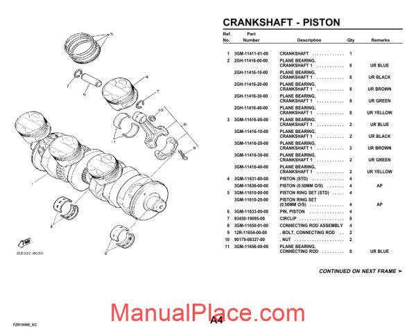 yamaha fzr1000 93 parts catalog page 4