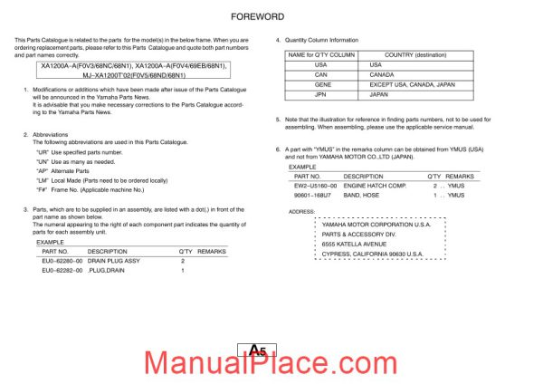 yamaha parts catalog xlt1200 page 4