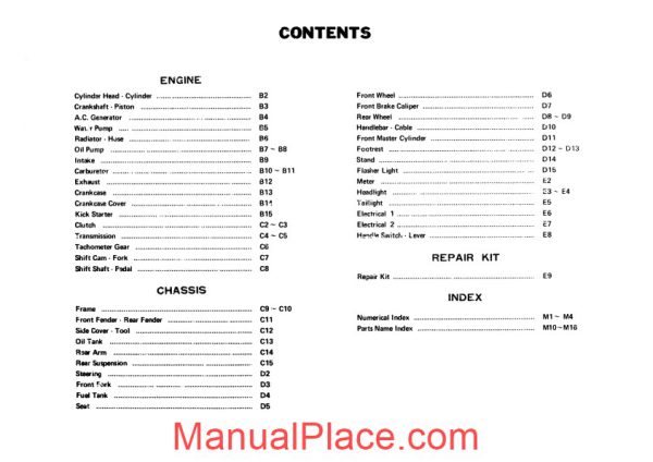 yamaha rd350lc 82 parts manual page 1