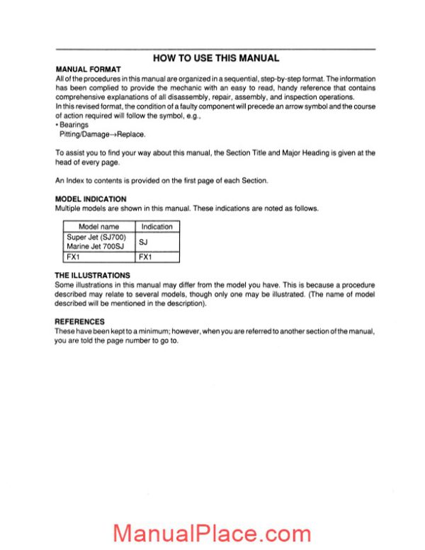 yamaha service manual fx 1 sn superjet page 2