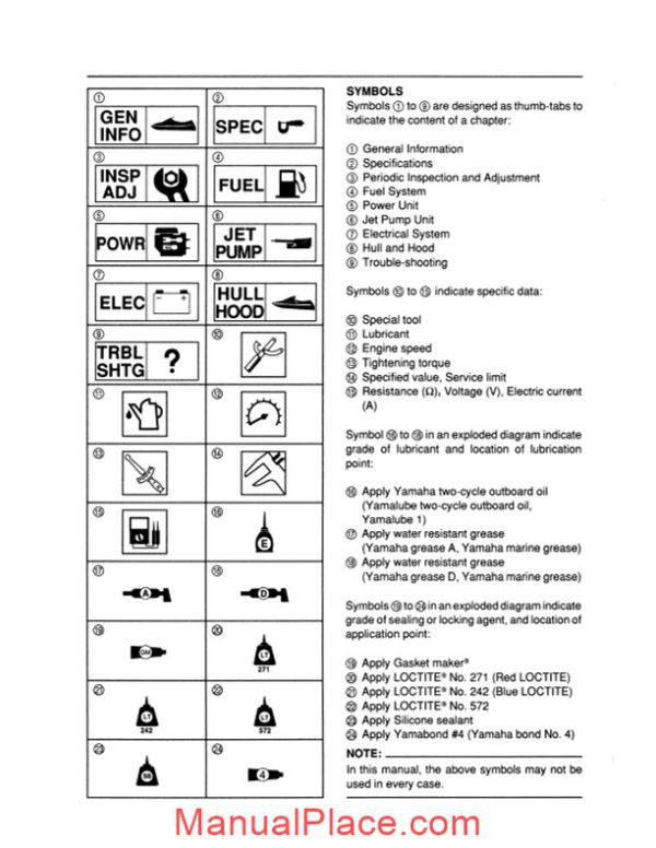 yamaha service manual fx 1 sn superjet page 4