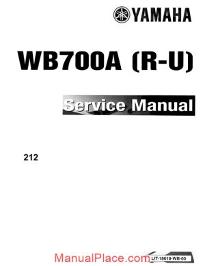 yamaha service manual waveblaster 93 to 96 page 1