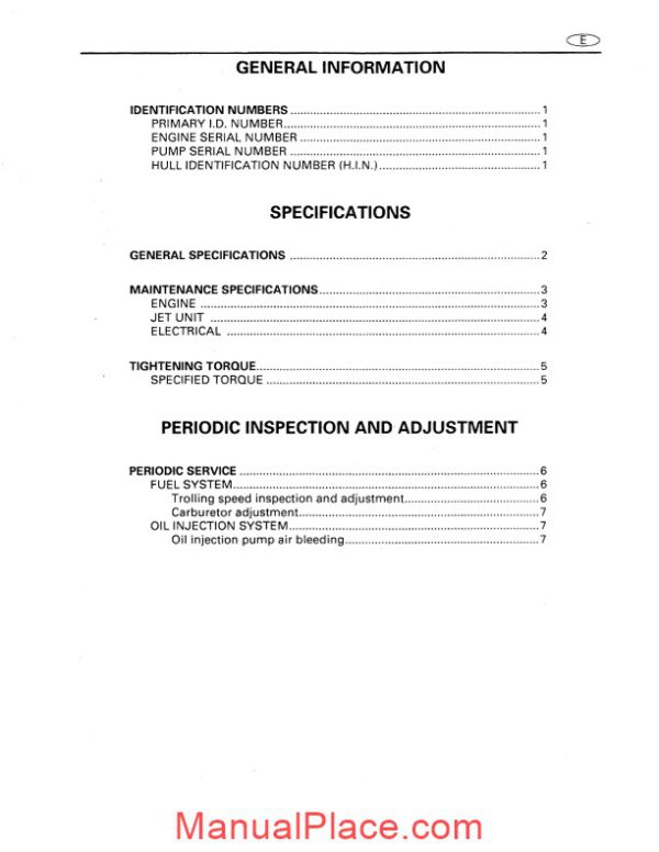 yamaha service manual waveblaster 93 to 96 page 4