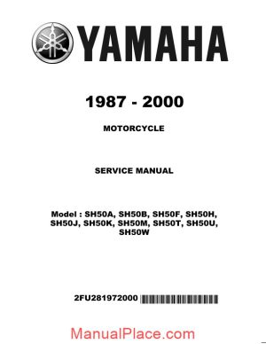 yamaha sh50 service manual page 1