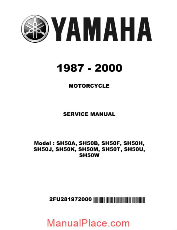 yamaha sh50 service manual page 1