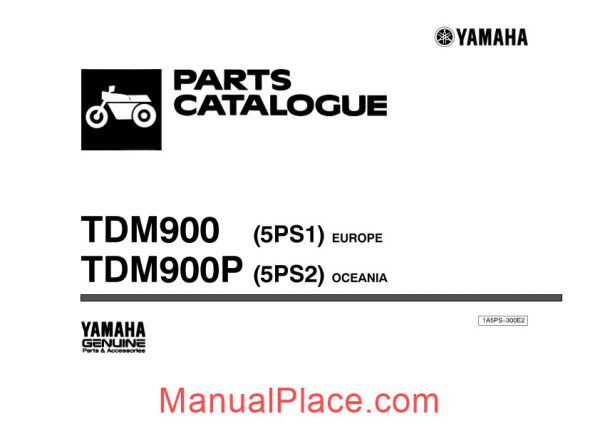 yamaha tdm900 parts catalogue page 1