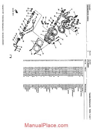 yamaha tdr250 parts catalog ger page 1