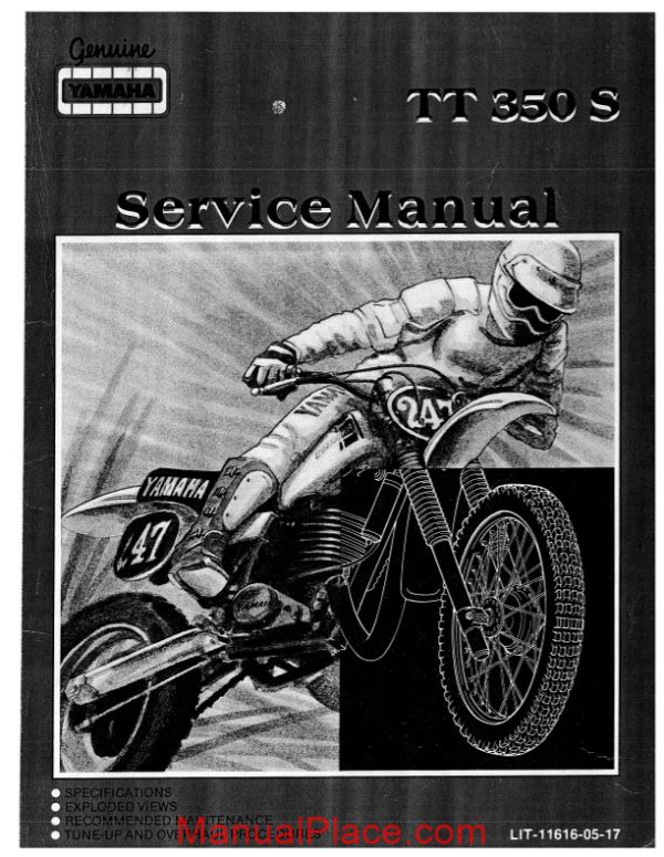 yamaha tt350s 85 service manual page 1