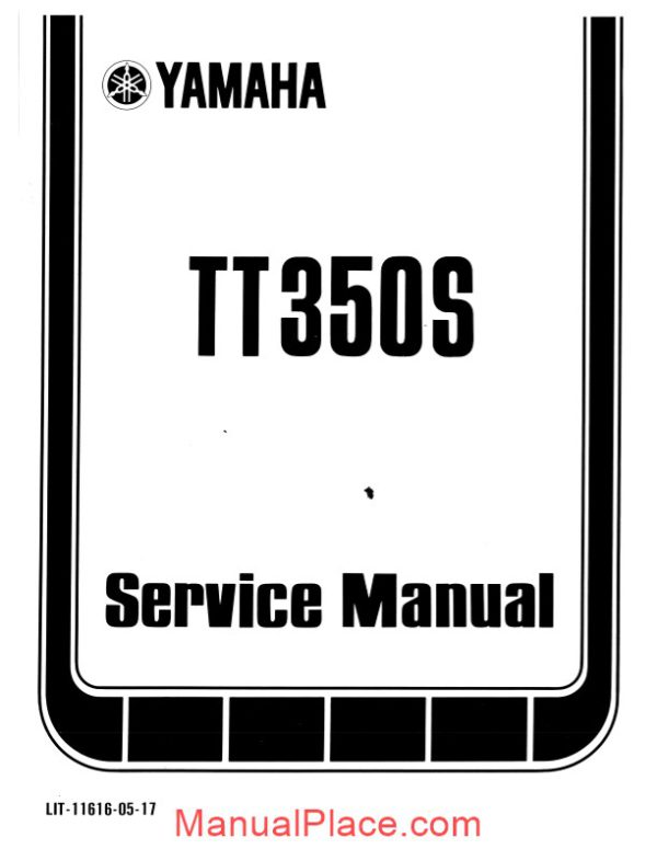 yamaha tt350s 85 service manual page 2