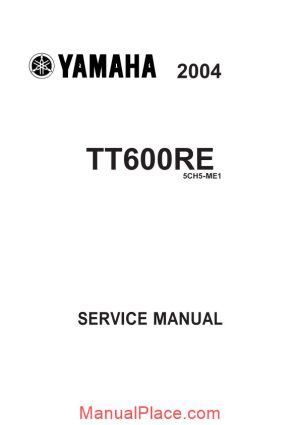 yamaha tt600re 2004 service manual page 1