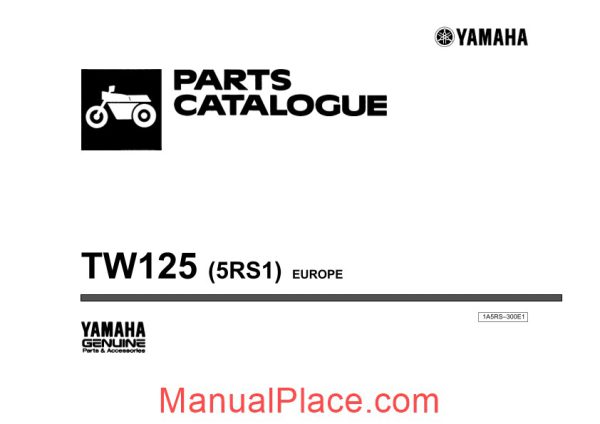 yamaha tw125 parts catalogue page 1