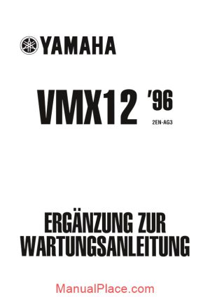 yamaha vmx12 96 01 complementary service manual german page 1