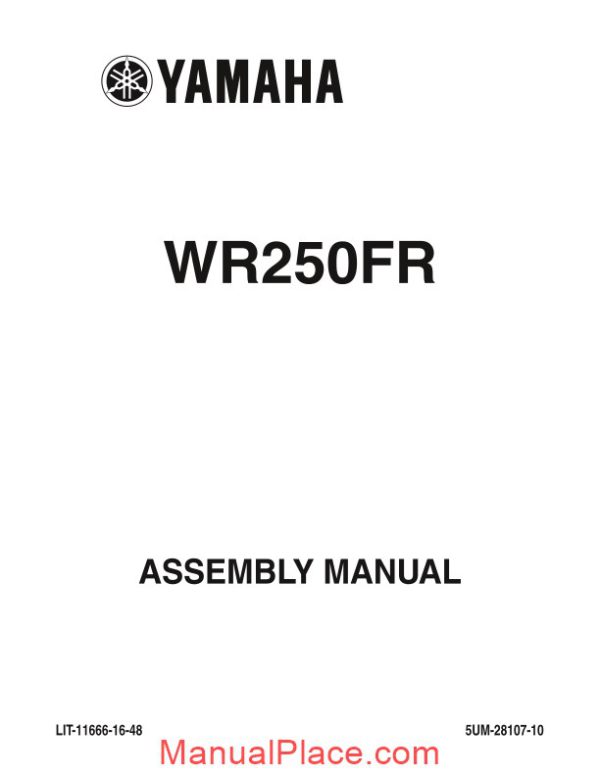 yamaha wr 250f assembly manual page 3