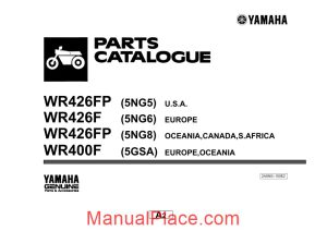 yamaha wr426 parts catalogue page 1