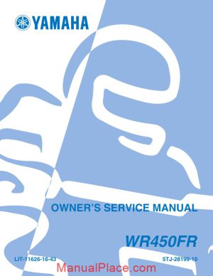 yamaha wr450fr 2003 service manual page 1