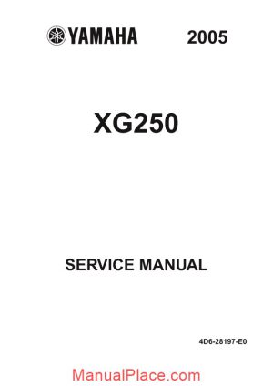 yamaha xg 250 05 service manual page 1