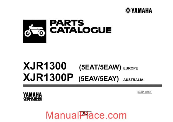 yamaha xj1300 parts catalogue page 1