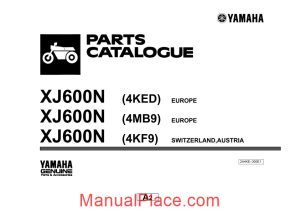 yamaha xj600 parts catalogue page 1