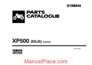 yamaha xp500 parts catalogue page 1