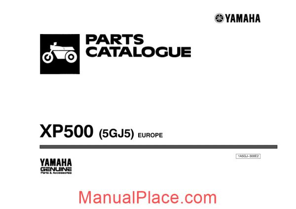 yamaha xp500 parts catalogue page 1