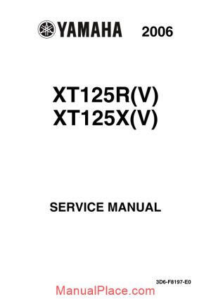 yamaha xt 125 service manual page 1