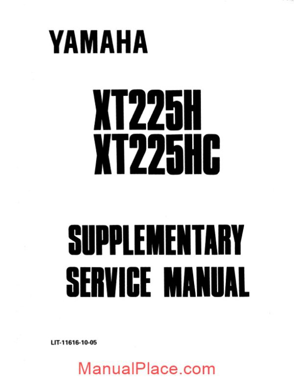 yamaha xt225 service manual page 2