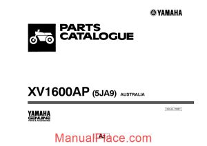 yamaha xv1600 parts catalogue page 1