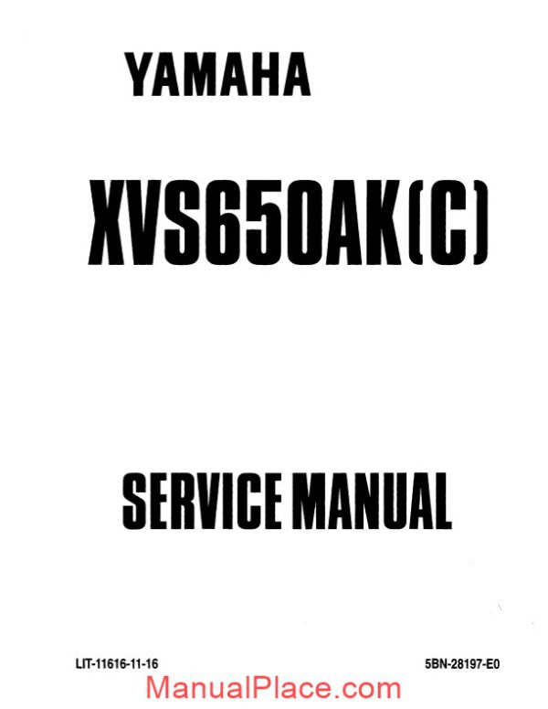 yamaha xvs 650 drag star 97 service manual page 2