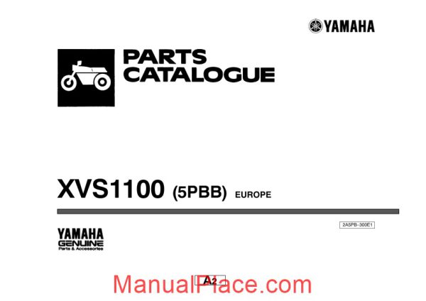 yamaha xvs1100 parts catalogue page 1