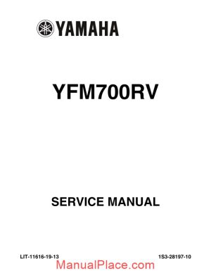 yamaha yfm700rv raptor service manual page 1