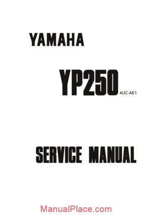 yamaha yp250 1995 1999 service manual page 1