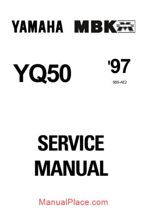 yamaha yq50 aerox 97 service manual page 1