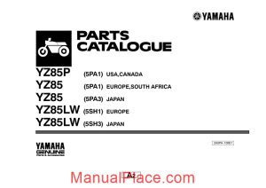 yamaha yz85 parts catalogue page 1