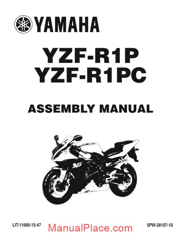 yamaha yzf r1p c assembly manual page 3