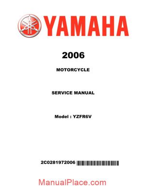 yamaha yzf r6 2006 service manual page 1