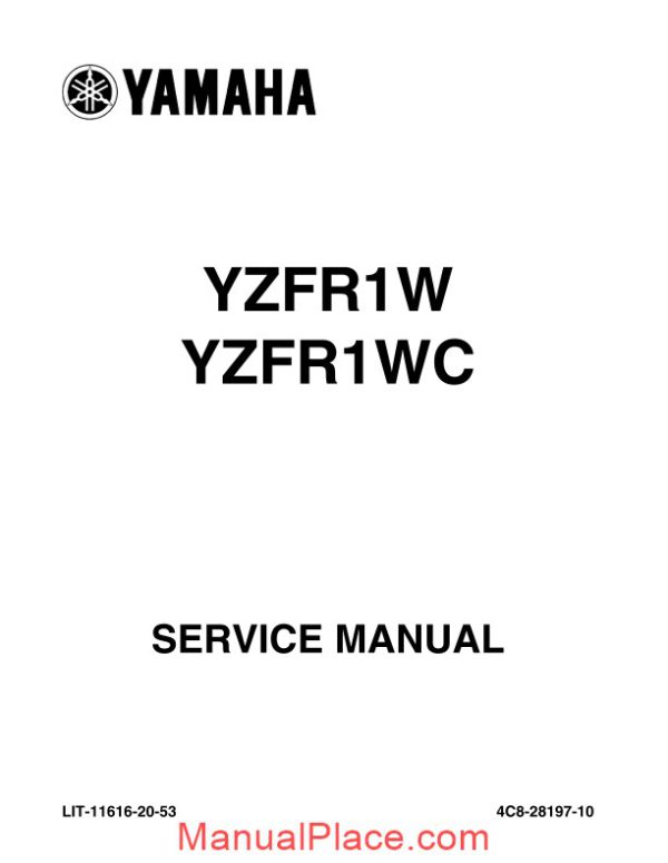 yamaha yzfr1 2007 r1 service manual page 1