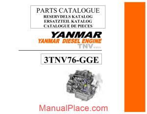 yanmar 3tnv76 gge parts catalog engine page 1
