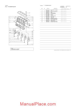 yanmar 4tne106t g1a engine parts catalog page 1