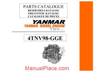 yanmar 4tnv98 gge engine parts catalog page 1