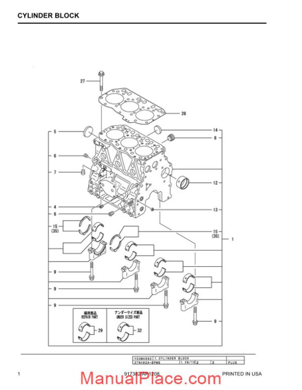 yanmar 4tnv98 znms2 engine 3tnv82a bpms engine parts manual page 4