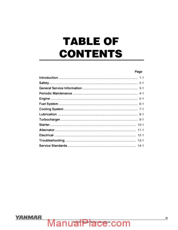 yanmar 6cx530 service manual page 4