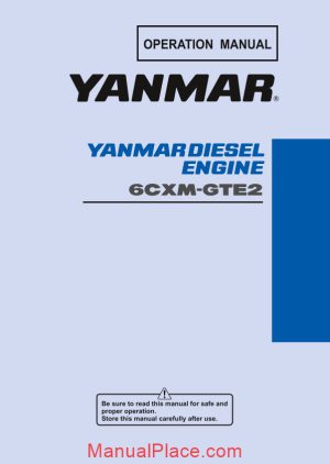 yanmar 6cxm gte2 service manual page 1