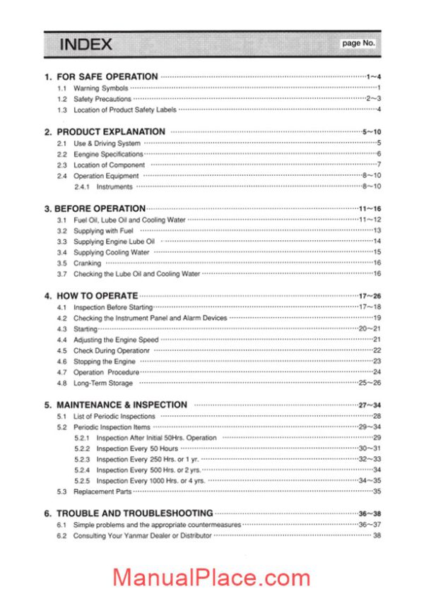 yanmar 6cxm gte2 service manual page 3