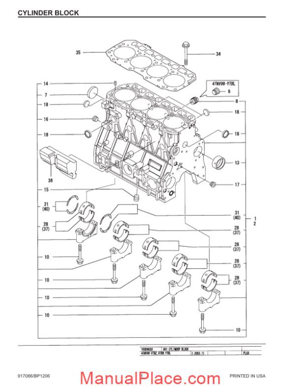 yanmar ctl60 ctl80 compact track loader engine parts manual 917086b page 4