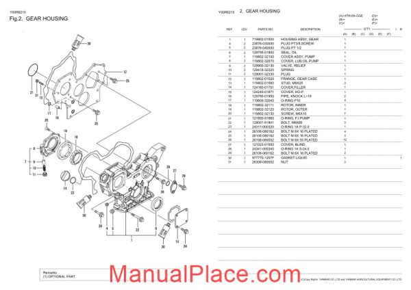 yanmar diesel engine tnv series 4tnv84 gce parts catalogue page 4