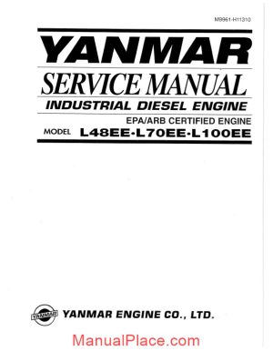 yanmar l48 70 100ee service manual page 1