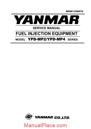 yanmar ypd mp2 ypd mp4 series service manual page 1