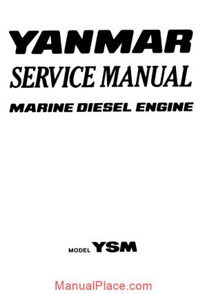 yanmar ysm engine service manual page 1