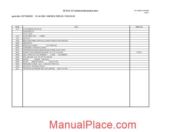 zf 12as 2301 1327 030 053 2004 spare parts catalog page 2